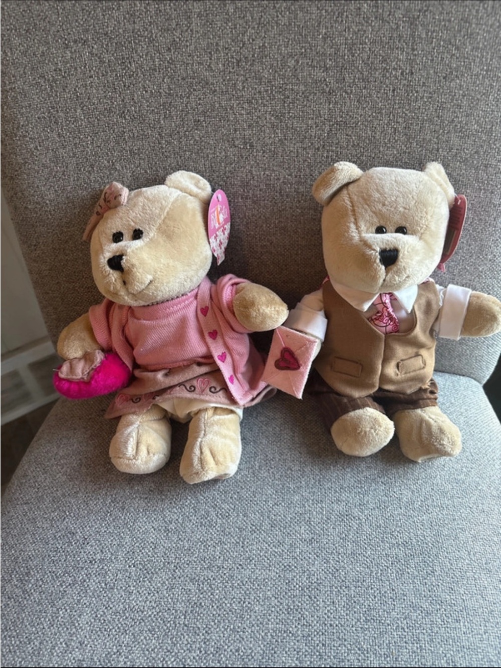 Starbucks 2007 Valentine Bearista Couple Plush Bears With Tags